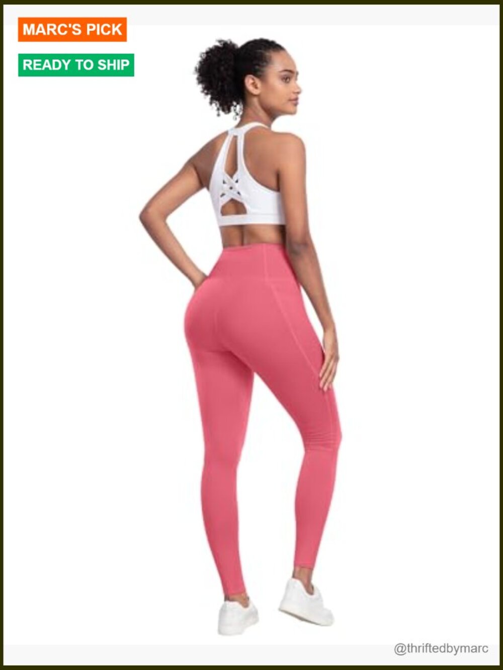 High Waisted Tummy Control Yoga Leggings with Pockets 6 Pack - Picture 5 of 6